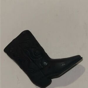 Vintage Ken Doll Mexico #778 Black Rubber Cowboy Boot - SINGLE
